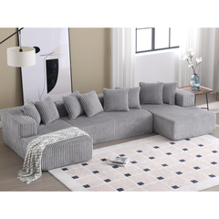 Bellemave® 131" U-shaped Modular Sectional Couch with 8 Pillows