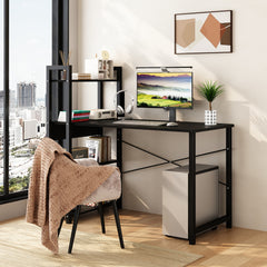 Bellemave® Computer Desk with 4 Tier Storage Shelves