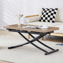 Bellemave 43" Modern Minimalist Multifunctional Lifting Table with 4 Dining Chairs Bellemave