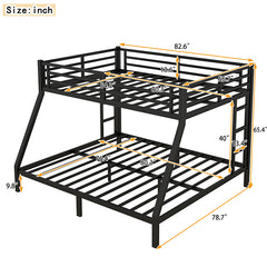 Bellemave® Full XL over King Metal Bunk Bed