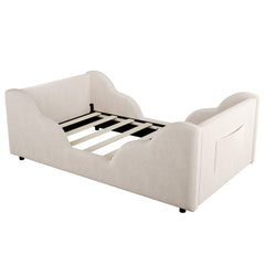 Bellemave® Toddler Floor Bed with Storage Bag, Kid Bed Frame, Standard Crib Size Kids Beds Up to 1-6 Years Girls and Boys, Montessori Floor Beds Bellemave®