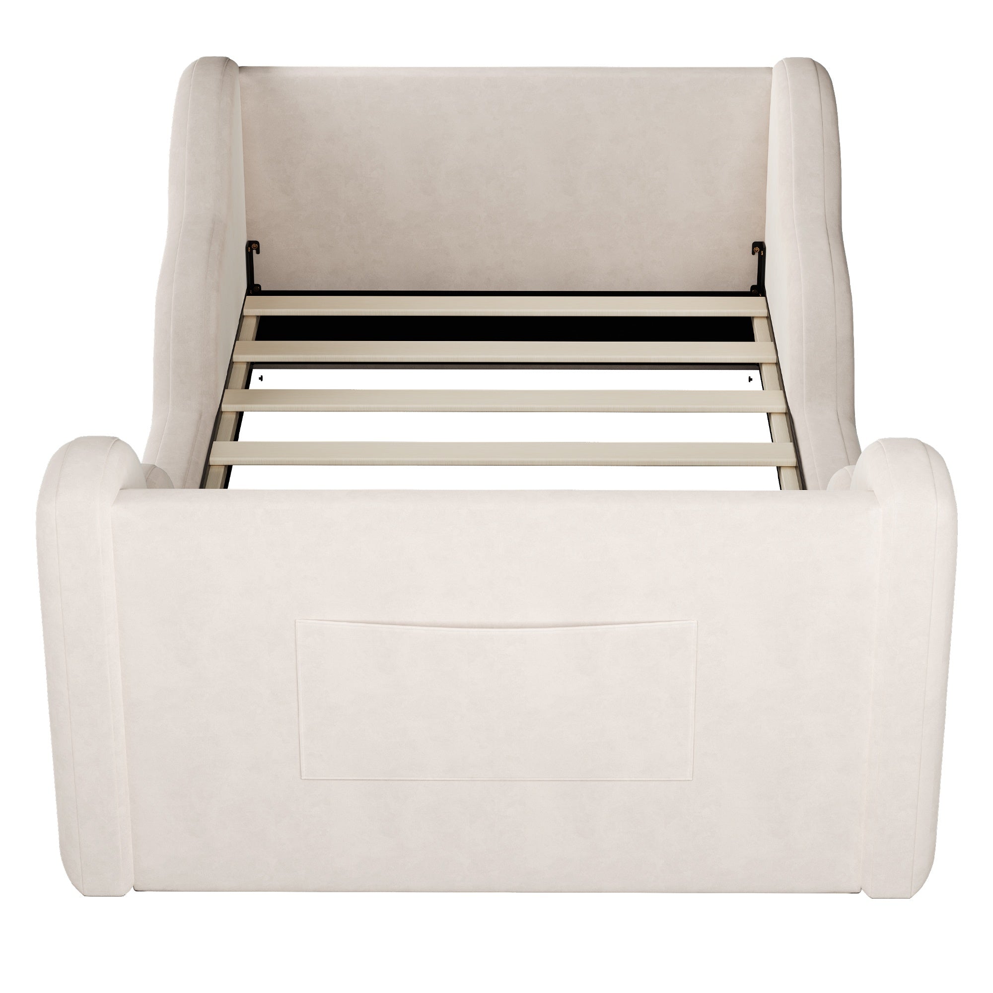 Bellemave® Toddler Floor Bed with Storage Bag, Kid Bed Frame, Standard Crib Size Kids Beds Up to 1-6 Years Girls and Boys, Montessori Floor Beds Bellemave®