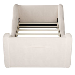 Bellemave® Toddler Floor Bed with Storage Bag, Kid Bed Frame, Standard Crib Size Kids Beds Up to 1-6 Years Girls and Boys, Montessori Floor Beds Bellemave®