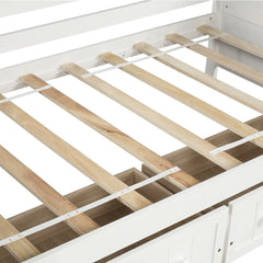 Bellemave® Twin Size Wooden Daybed with 2 Drawers