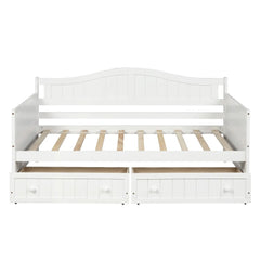 Bellemave® Twin Size Wooden Daybed with 2 Drawers