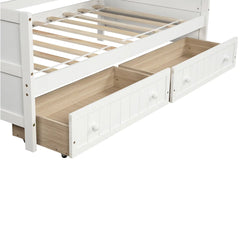 Bellemave® Twin Size Wooden Daybed with 2 Drawers