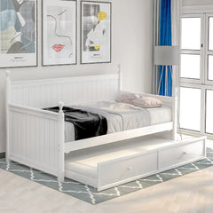 Bellemave® Twin Size Wood Daybed with Trundle