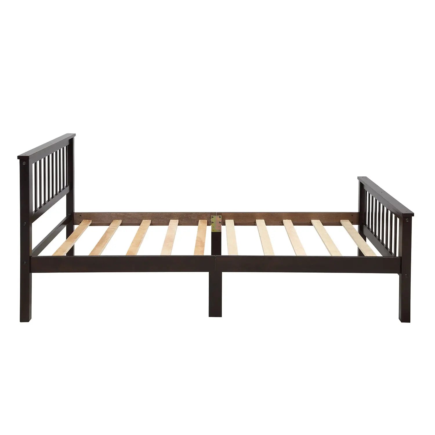 Bellemave Twin Size Wood Platform Bed with Headboard and Footboard Bellemave