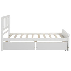 Bellemave® Twin Size Wood Platform Bed with Two Drawers