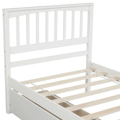 Bellemave® Twin Size Wood Platform Bed with Two Drawers