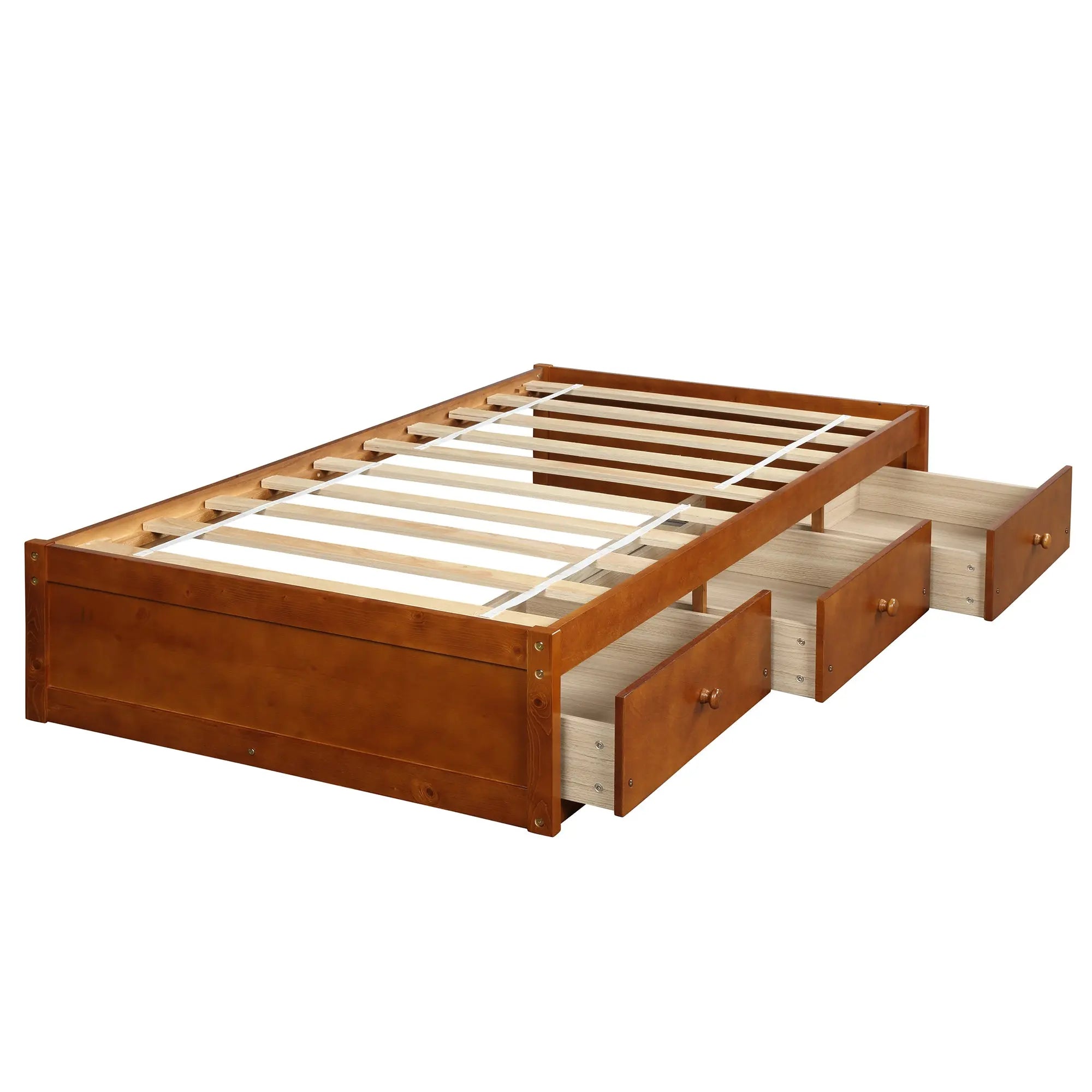 Bellemave Twin Size Platform Storage Bed with 3 Drawers Bellemave