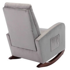 Bellemave Baby Room High Back Rocking Chair Nursery Chair with Comfortable Fabric Padded