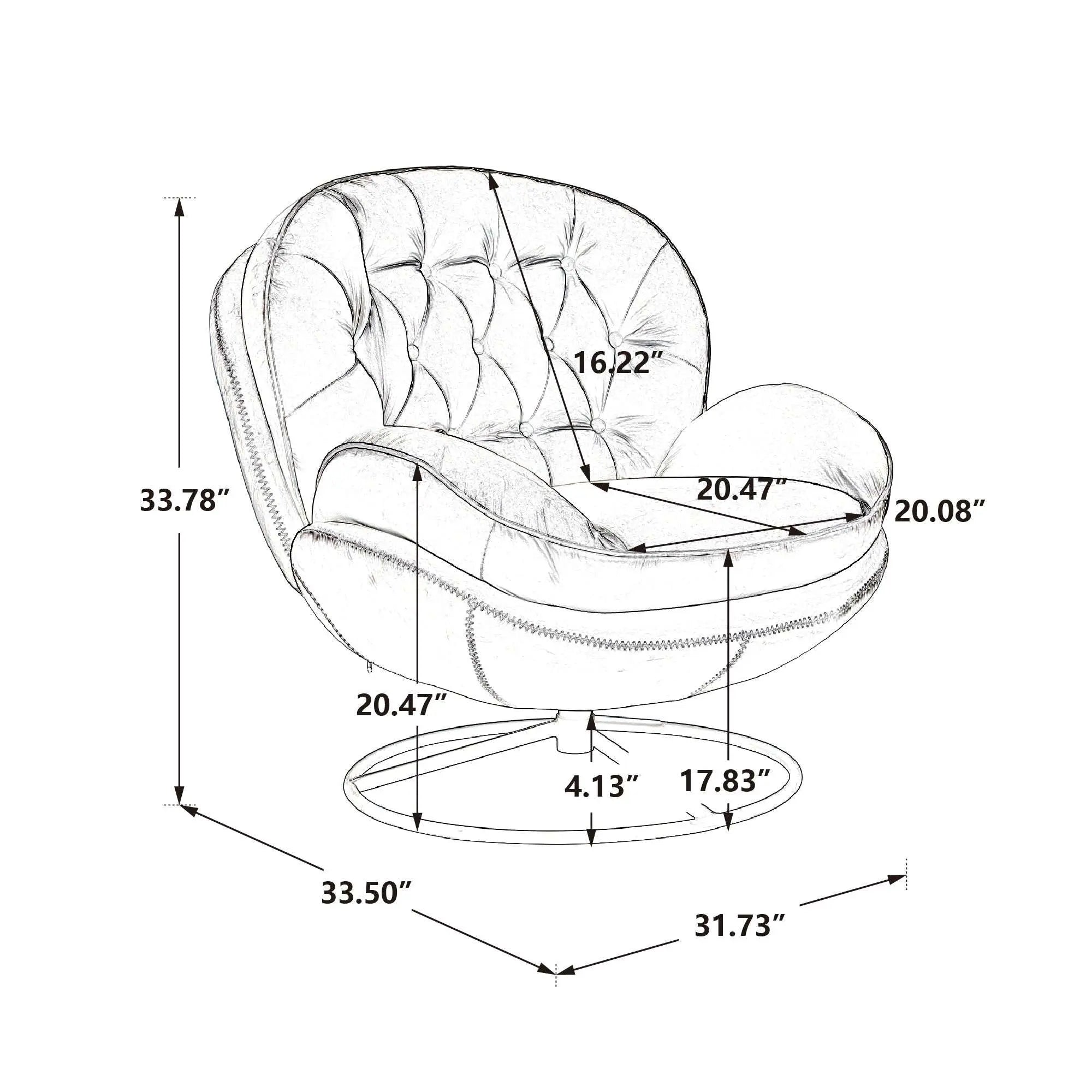 Bellemave Accent chair TV Chair Living room Chair with Ottoman