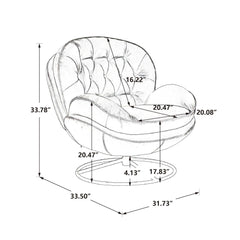 Bellemave Accent chair TV Chair Living room Chair with Ottoman