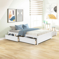 Bellemave® Full Size Platform Bed with Trundle&2 Drawers