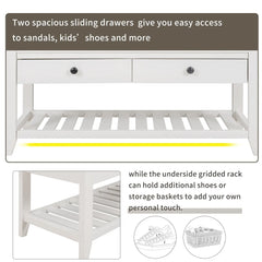 Bellemave® Shoe Rack with Cushioned Seat and Drawers Bellemave®