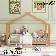 Bellemave® Twin Size House Bed with Headboard and Footboard