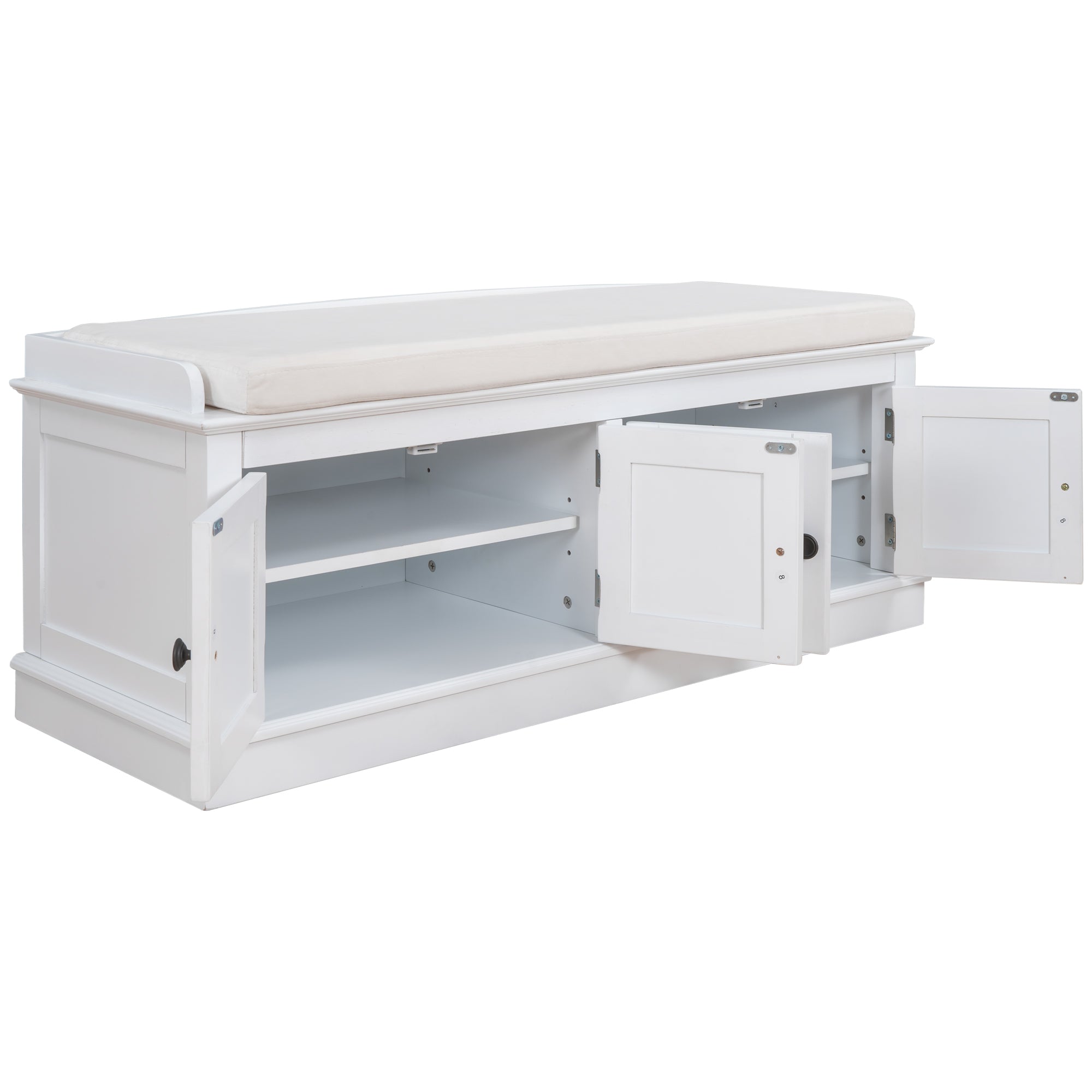 Bellemave® Storage Bench with 4 Doors and Adjustable Shelves Bellemave®