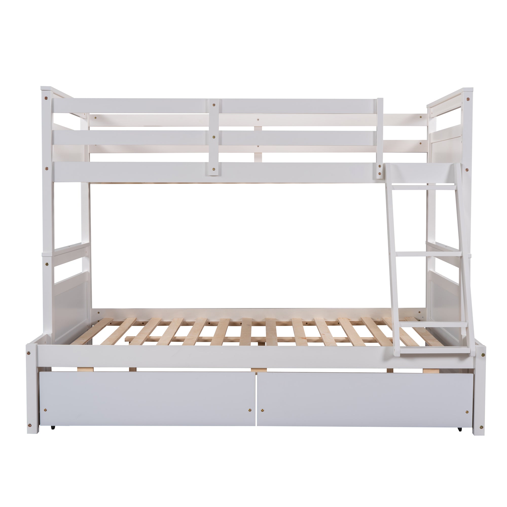 Bellemave® Twin over Full Bunk Bed with 2 Drawers Bellemave®
