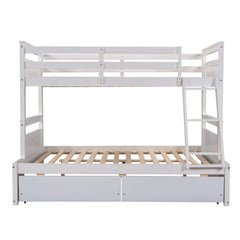 Bellemave® Twin over Full Bunk Bed with 2 Drawers Bellemave®