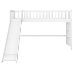 Bellemave® Low Loft Bed with Ladder and Slide Bellemave®