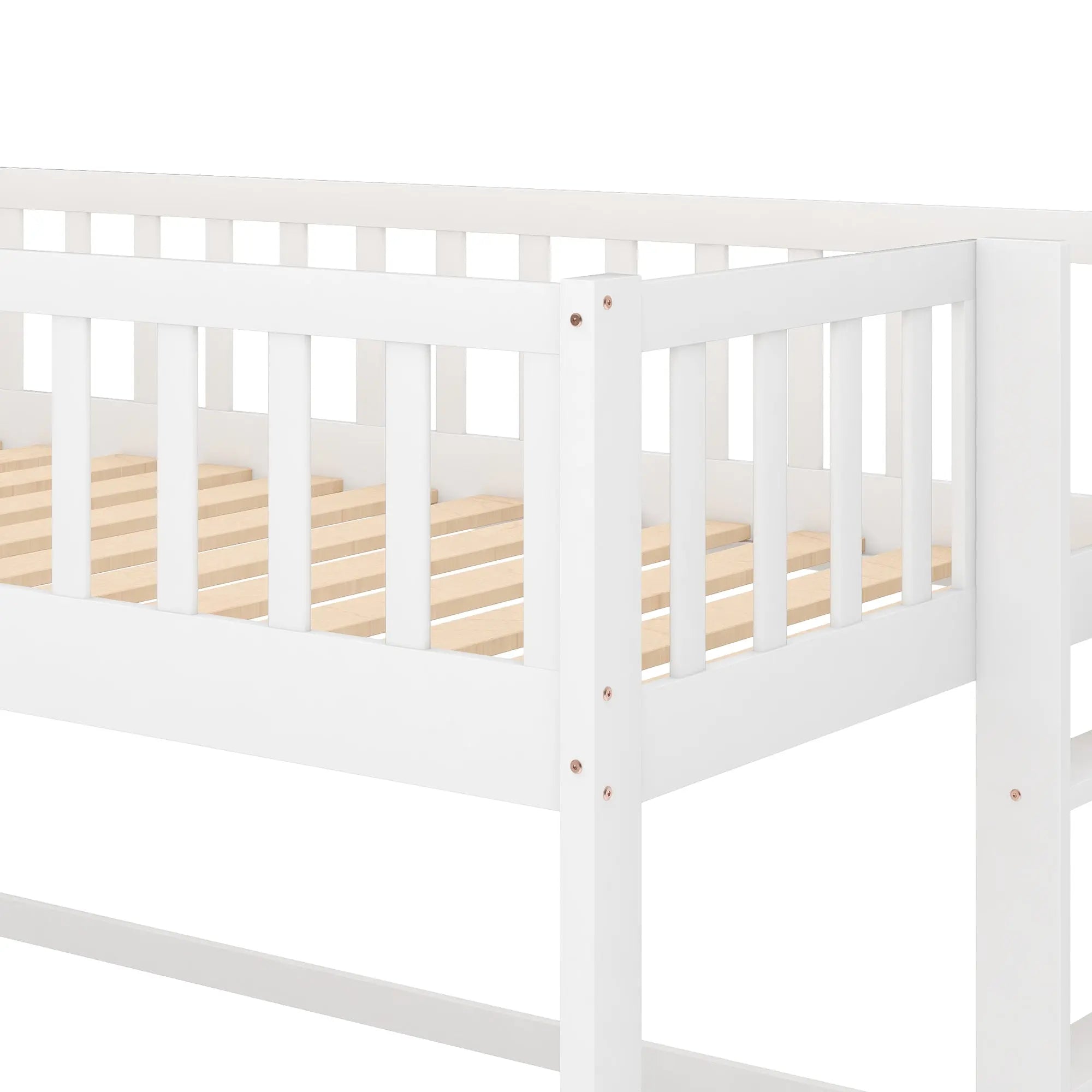 Bellemave® Low Loft Bed with Ladder and Slide Bellemave®