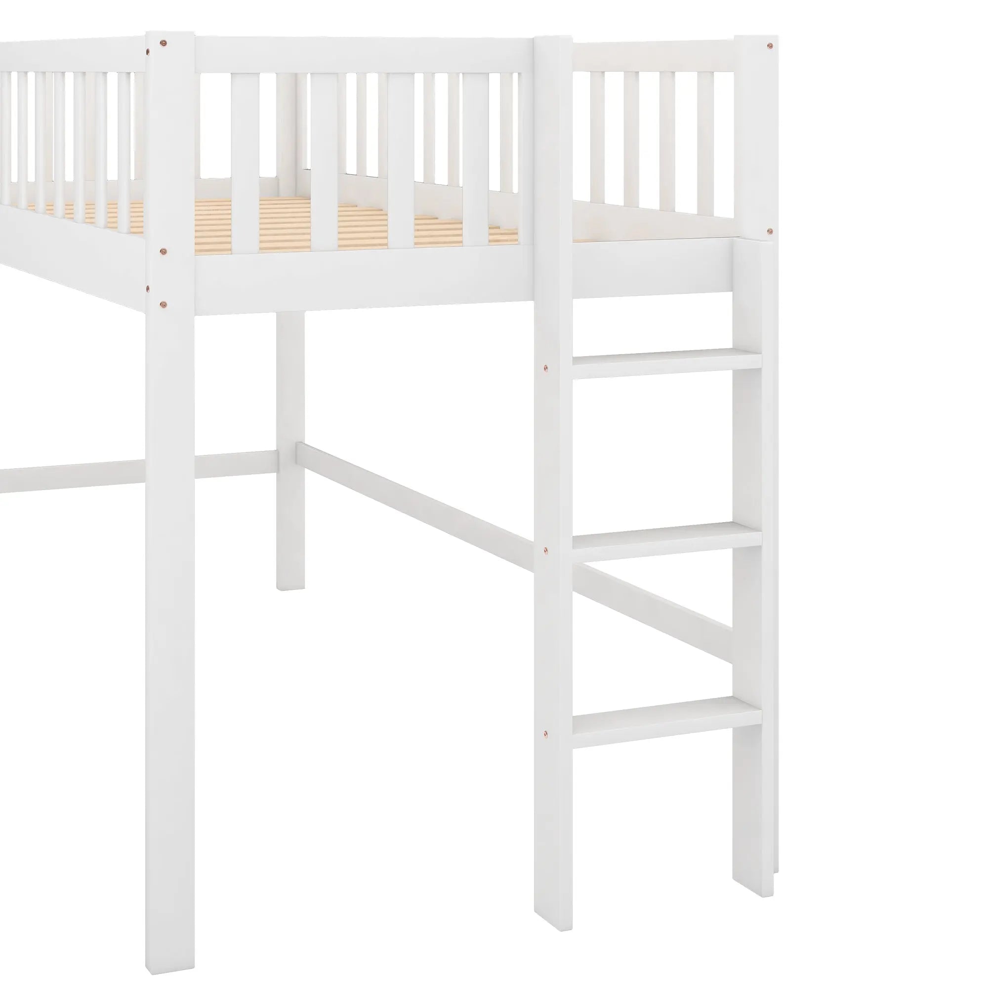 Bellemave® Low Loft Bed with Ladder and Slide Bellemave®