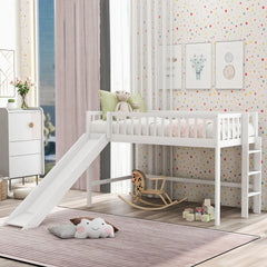 Bellemave® Low Loft Bed with Ladder and Slide Bellemave®