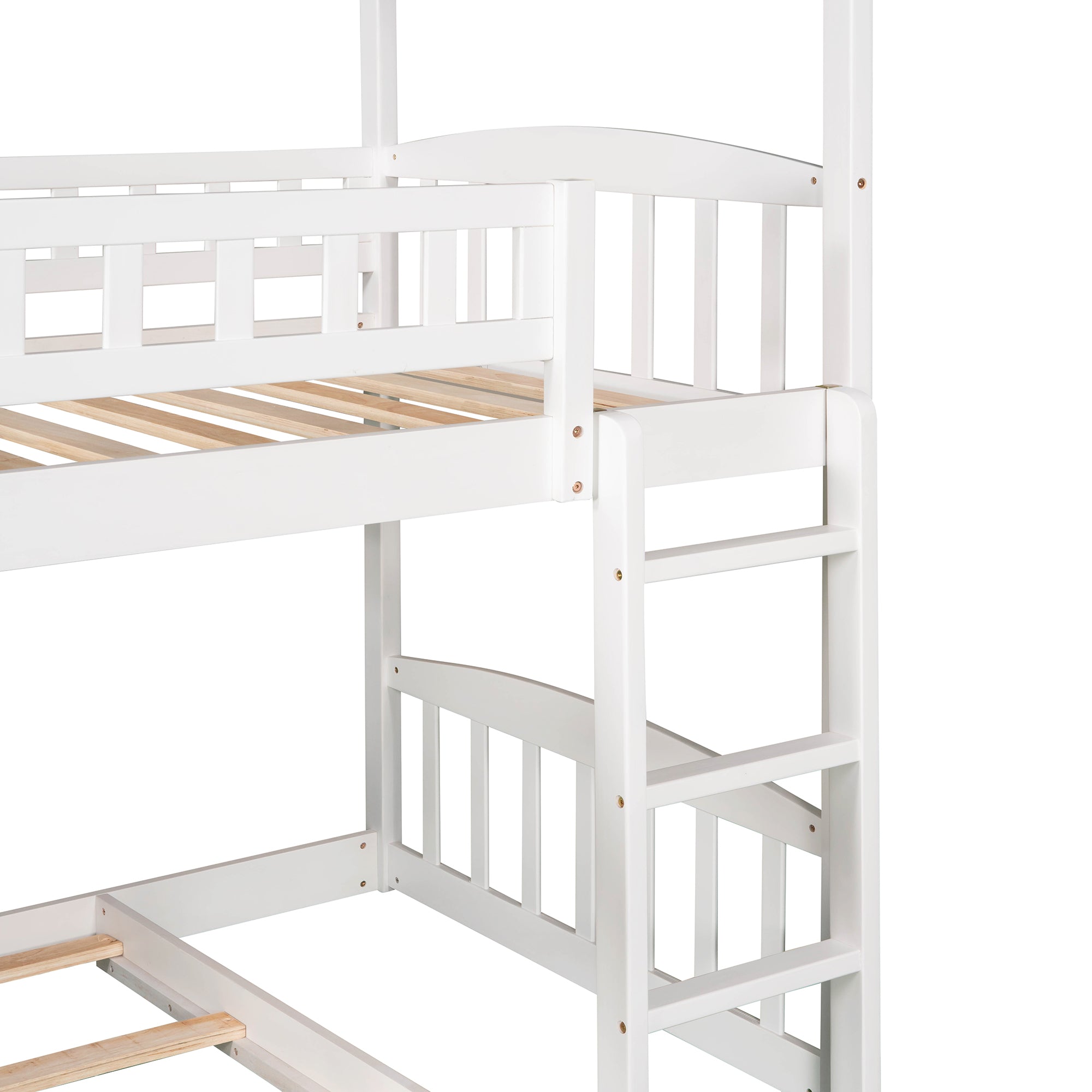 Bellemave® Twin Size House Bunk Bed with Two Drawers and Slide Bellemave®