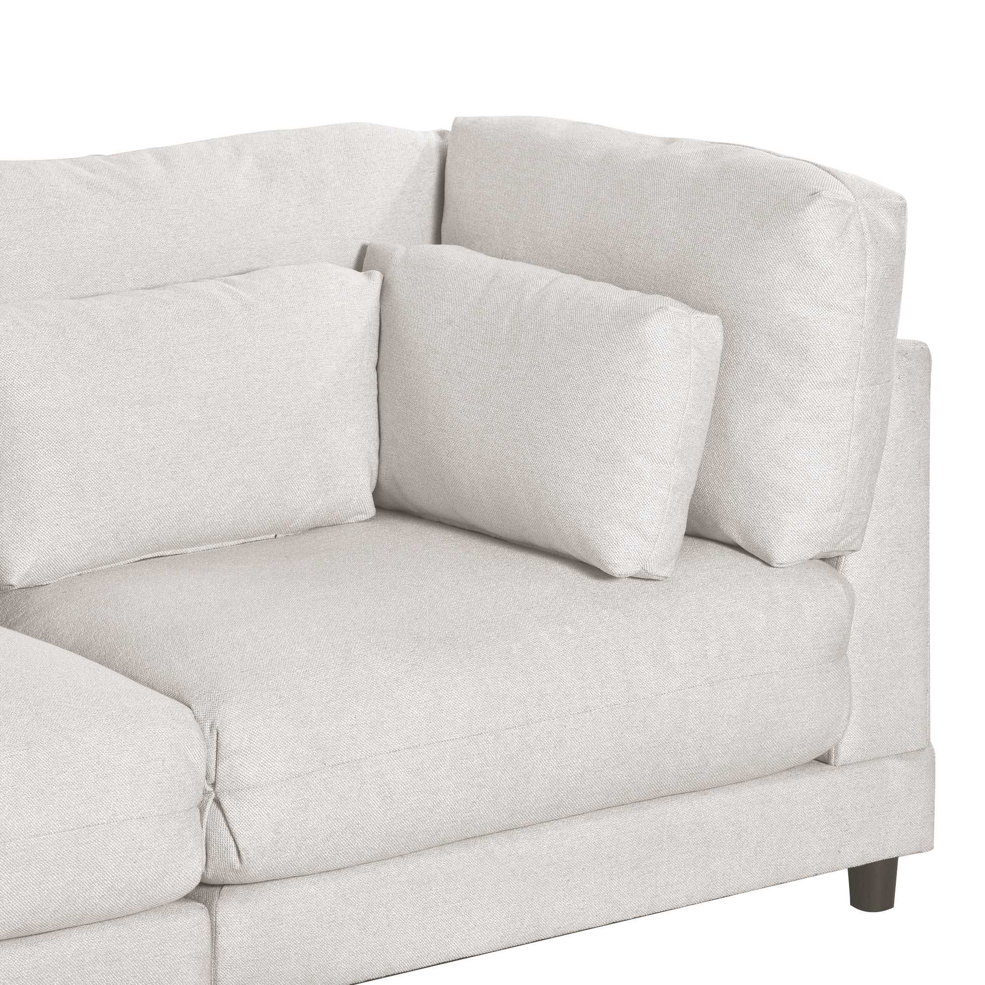 Bellemave 110.6" 2 Pieces L shaped Sofa with Removable Ottomans and comfortable waist pillows