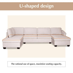 Bellemave 116.9" Modern Large U-Shape Sectional Sofa, Double Extra Wide Chaise Lounge Couch