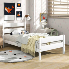 Bellemave Twin Size Platform Bed with Headboard and Footboard