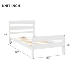 Bellemave Twin Size Platform Bed with Headboard and Footboard Bellemave