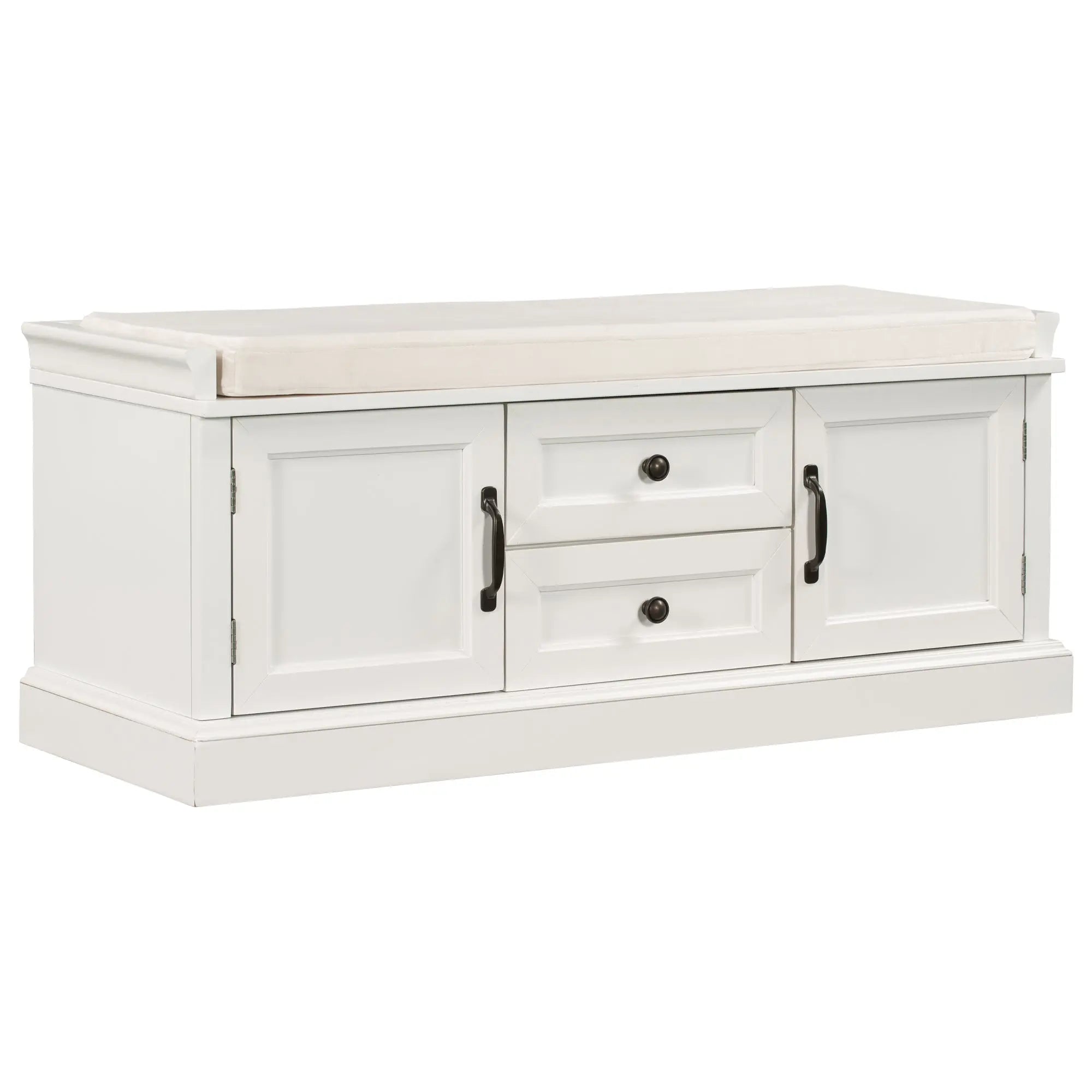 Bellemave® Storage Bench with 2 Drawers and 2 Cabinets Bellemave®