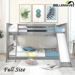 Bellemave® Bunk Bed with Convertible Slide and Ladder