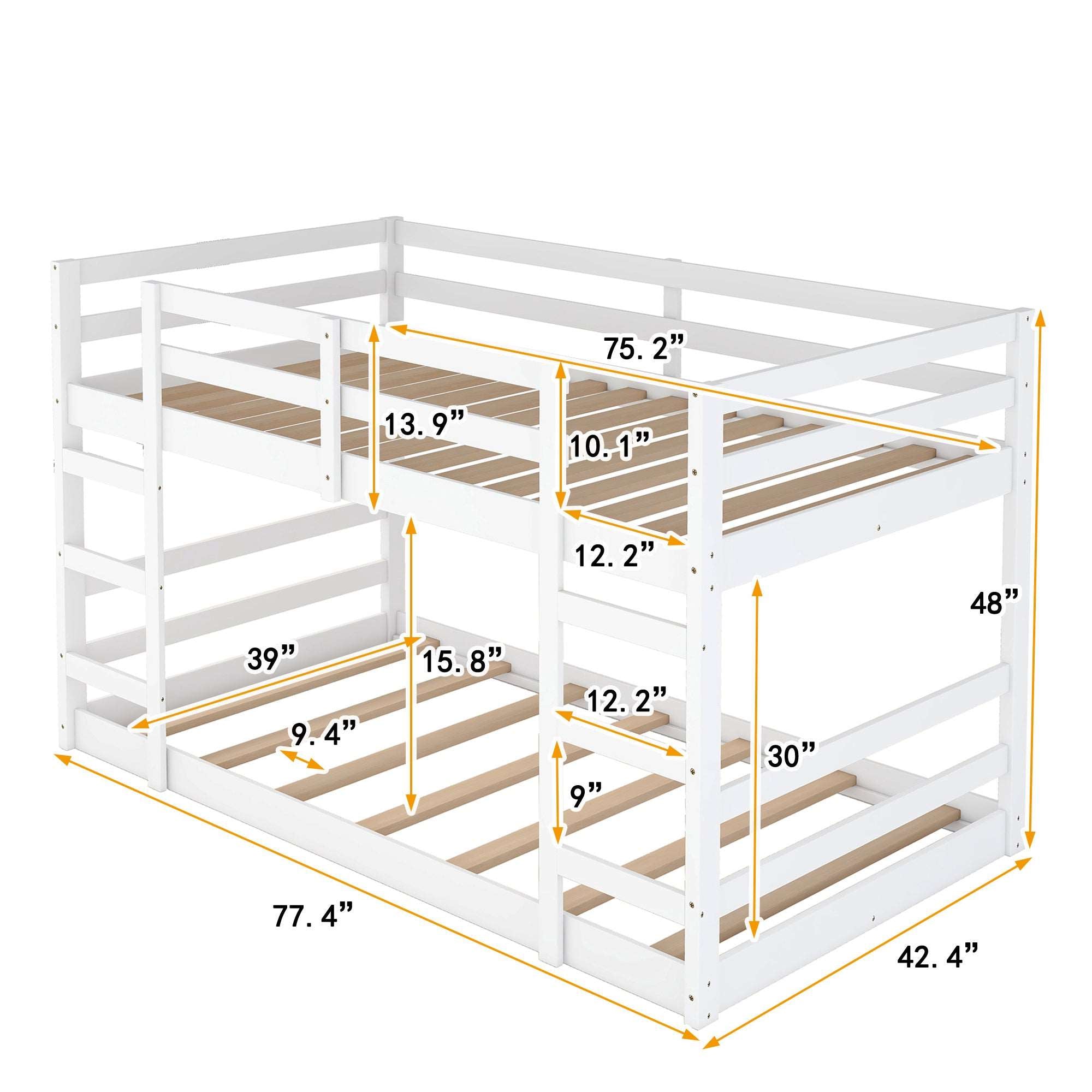 Bellemave® Bunk Bed with Ladder
