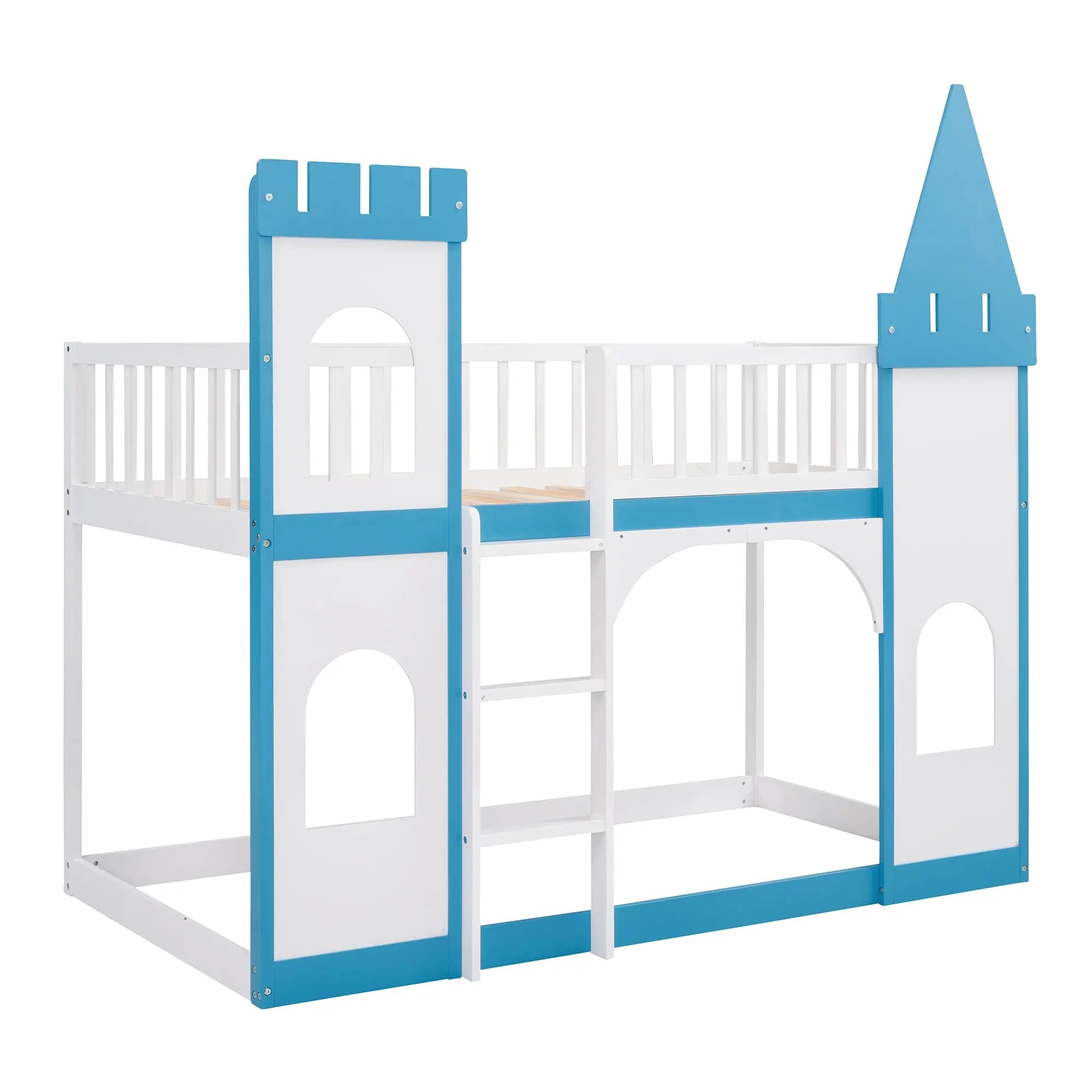 Bellemave® Twin Size Castle Bunk Bed with Ladder Bellemave®