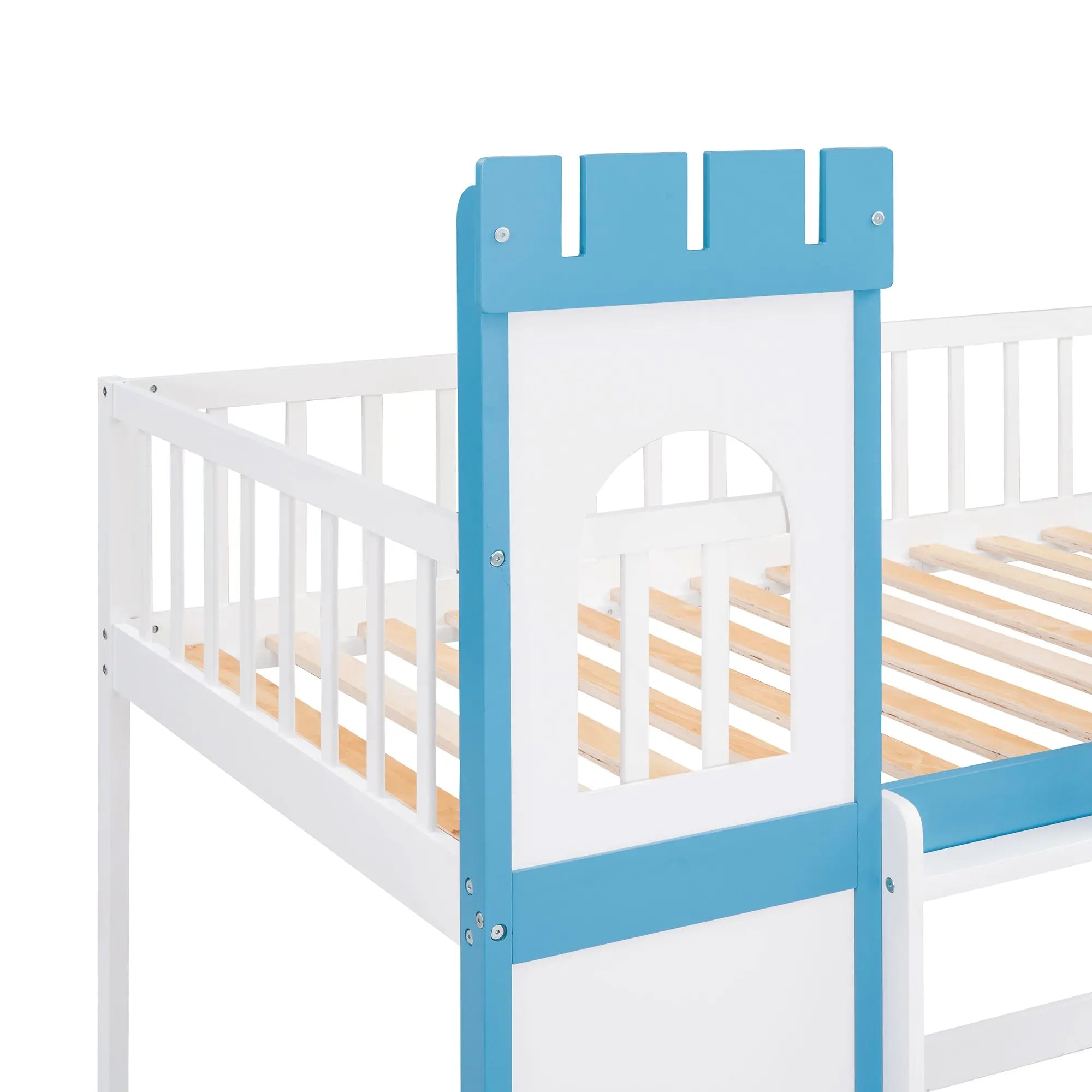 Bellemave® Twin Size Castle Bunk Bed with Ladder Bellemave®