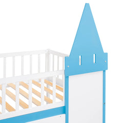 Bellemave® Twin Size Castle Bunk Bed with Ladder Bellemave®