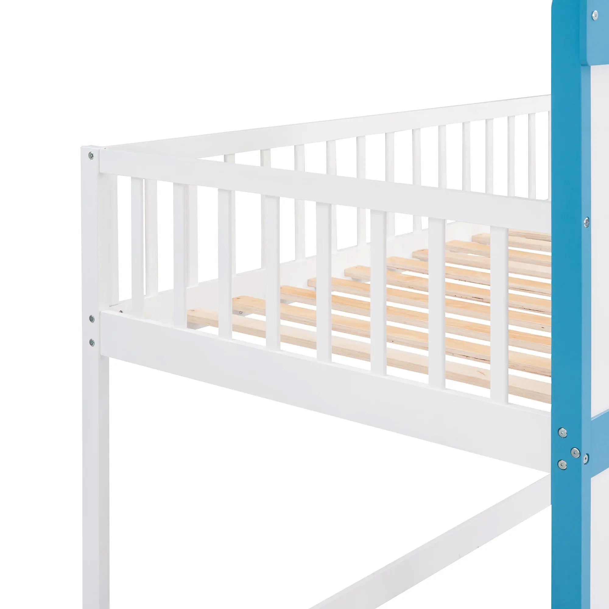 Bellemave® Twin Size Castle Bunk Bed with Ladder Bellemave®