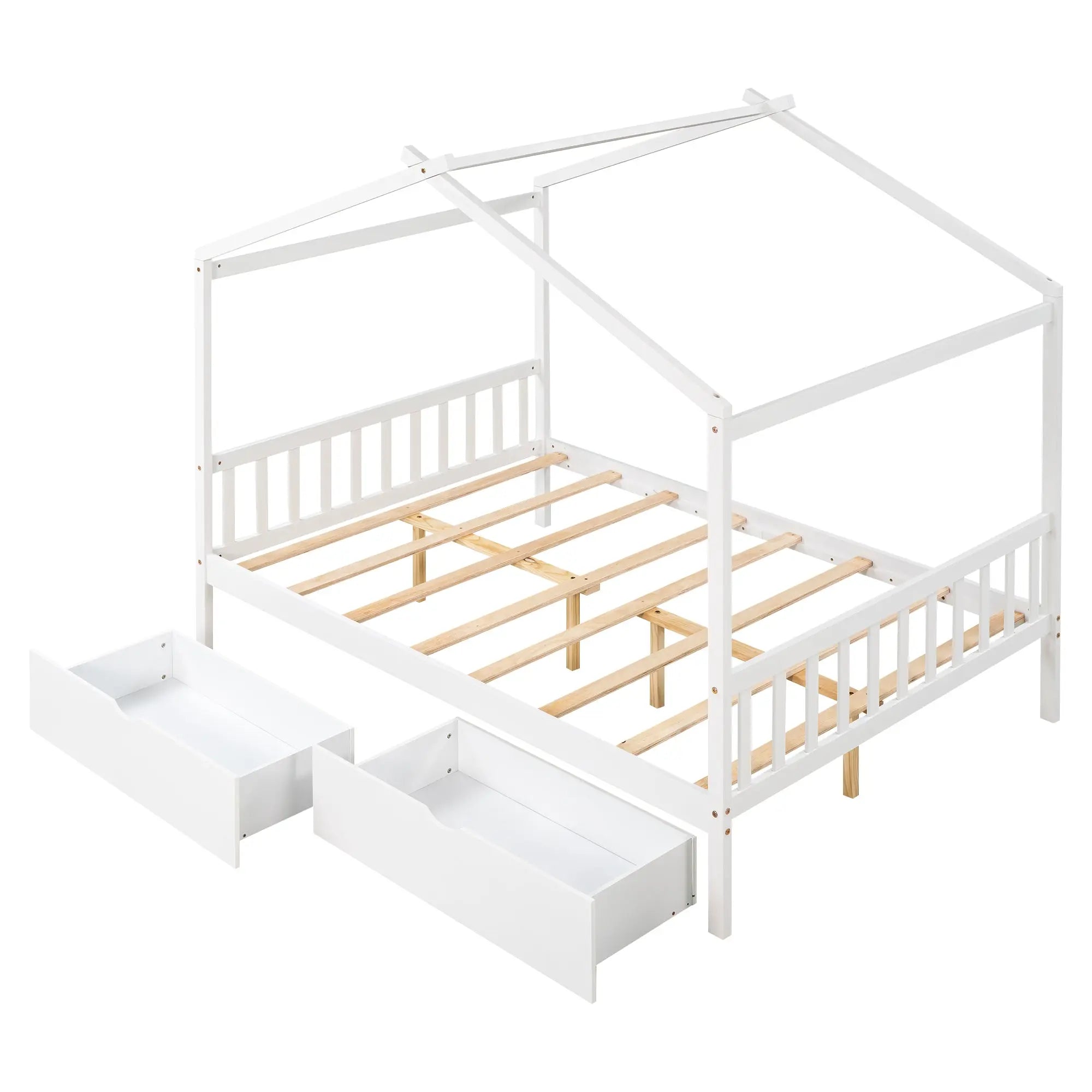 Bellemave® Full Size House Platform Bed with Two Drawers,Headboard and Footboard Bellemave®
