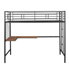 Bellemave® Metal Loft Bed with Desk and Metal Grid Bellemave®