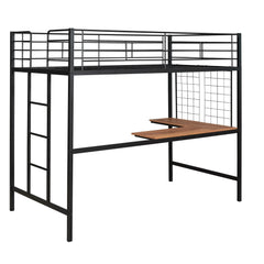 Bellemave® Metal Loft Bed with Desk and Metal Grid Bellemave®