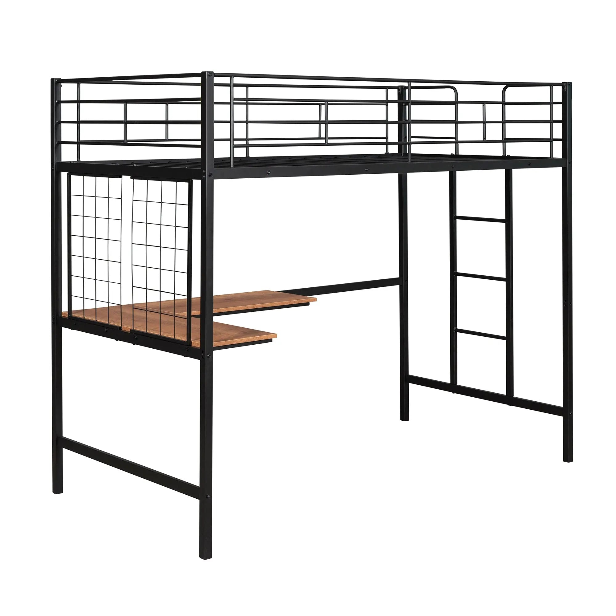 Bellemave® Metal Loft Bed with Desk and Metal Grid Bellemave®