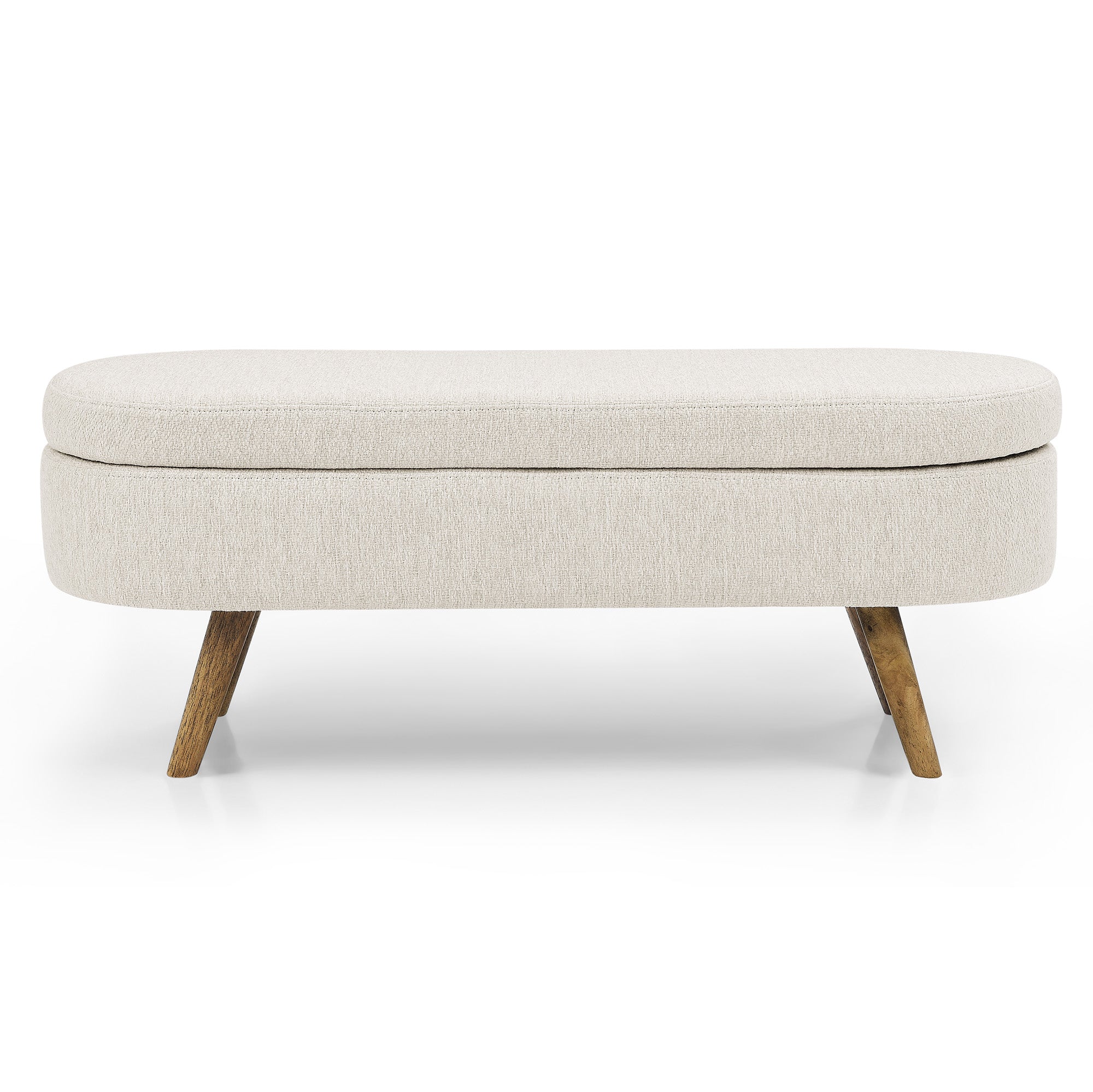 Bellemave® Ottoman Oval Storage Bench with Rubber Wood Legs Bellemave®