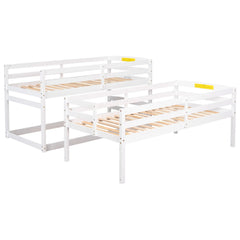 Bellemave® Twin over Twin & Twin Triple Bunk Bed with Storage Staircase Bellemave®