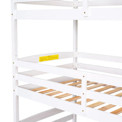 Bellemave® Twin over Twin & Twin Triple Bunk Bed with Storage Staircase Bellemave®