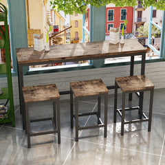 Bellemave® Modern Design Kitchen Dining Table Set with 3 Stools Bellemave®