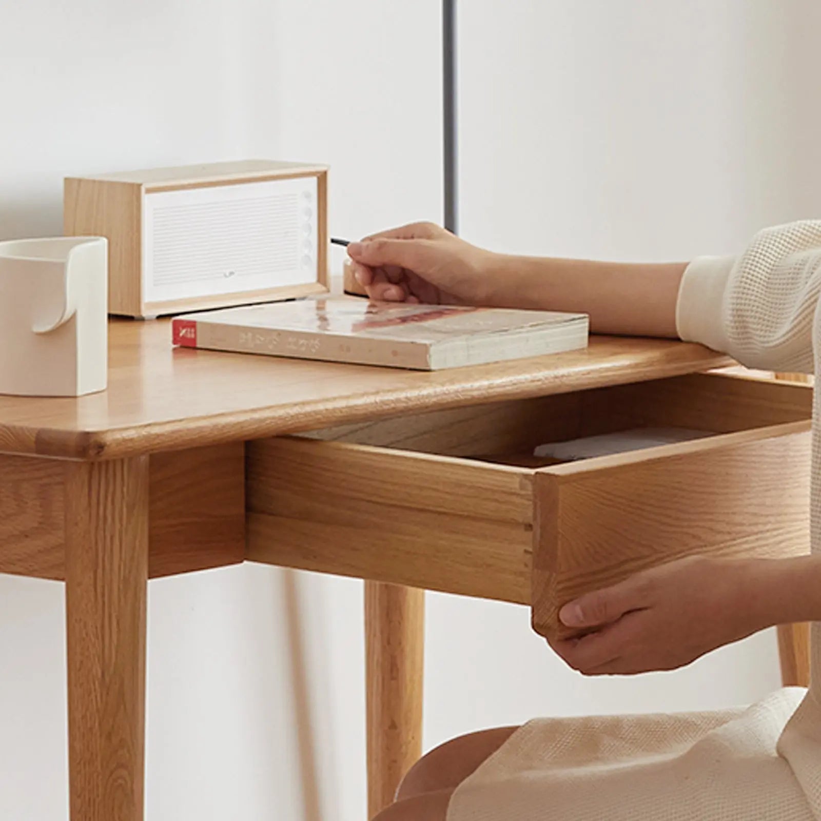 Bellemave 100% Solid Wood Natural Wood Computer Desk Bellemave