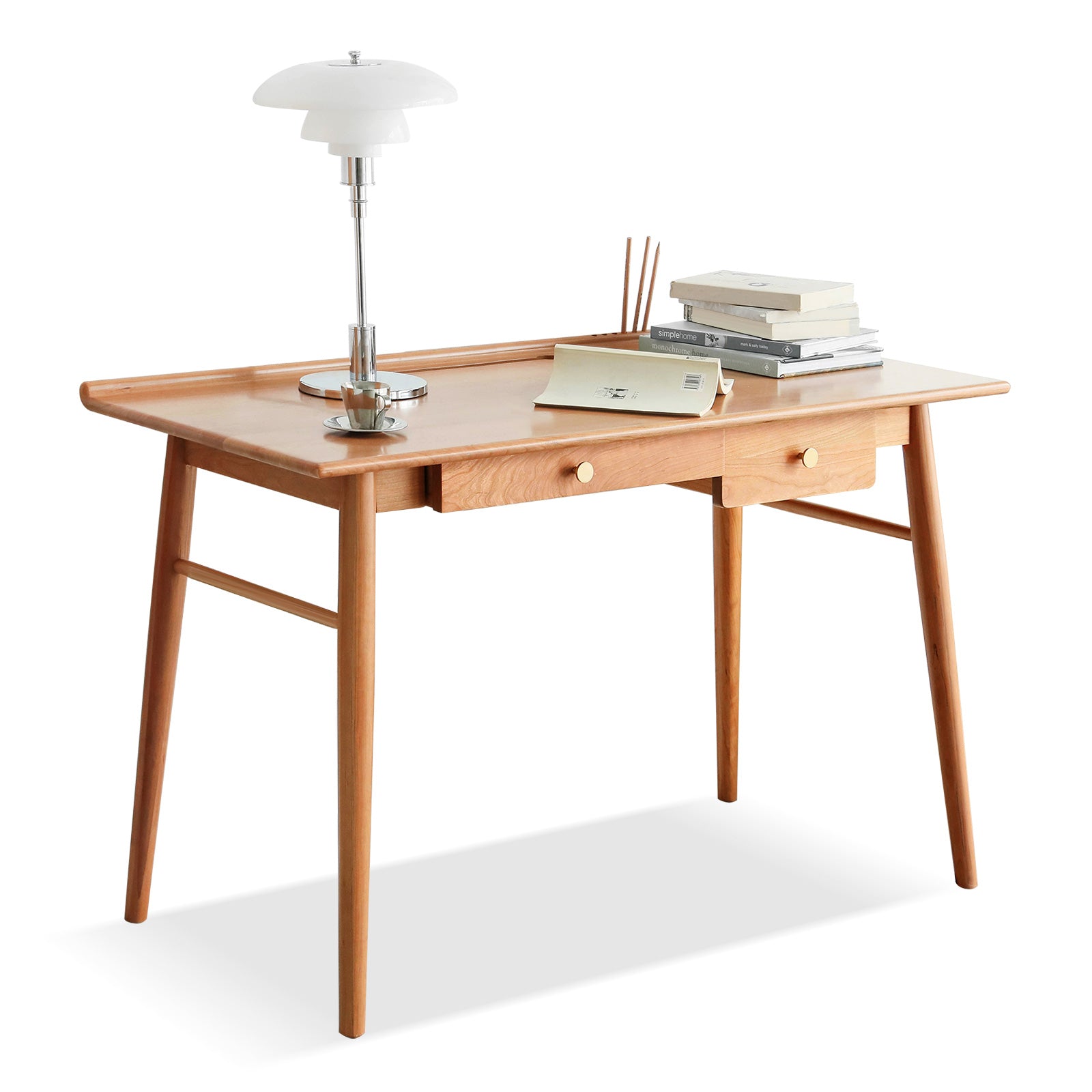 Bellemave® 100% Solid Wood Desk with Drawers, Pen Holder, Cable Hole Bellemave®